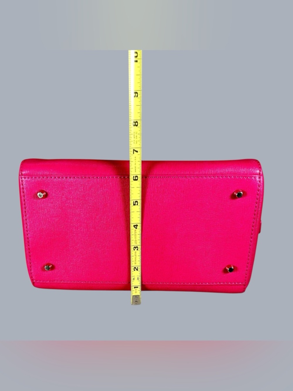 Furla Elena Saffiano Leather Satchel Bag in Fuschsia - Picture 12 of 14